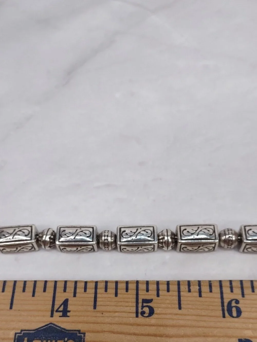 Brighton Rectangular Cube Bracelet with Toggle Bar And Gold Heart Charm